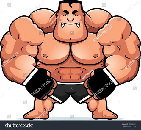 Cartoon Illustration Mma Fighter Looking Angry Stock Vector (Royalty Free) 226593625 | Shutterstock