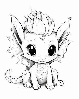 Cute Dragon Coloring Pages For Kids