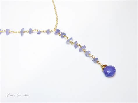 Tanzanite Necklace for Women Genuine Tanzanite Gemstone - Etsy