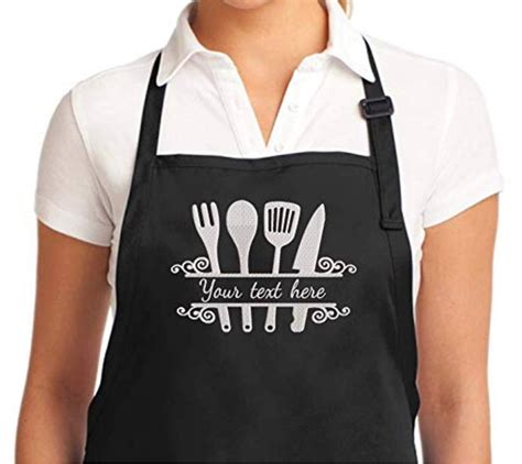 Personalized Chef Apron Embroidered Kitchen Design Aprons for Women an – Custom T-shirts ...