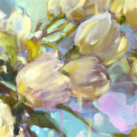 White Tulips | Painting by Anna Razumovskaya