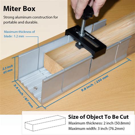 FIT TOOLS Aluminum Mitre / Miter Box 2" x 3" with Fix Screw for Handy Manual Saw 712323805636 | eBay