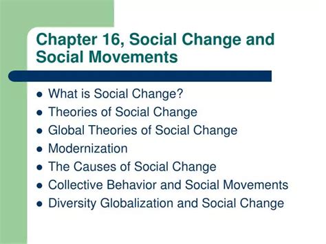 PPT - Chapter 16, Social Change and Social Movements PowerPoint ...