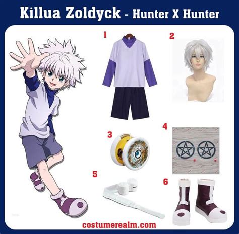 Japan Anime HUNTER×HUNTER Killua Zoldyck Cosplay Costume Uniform Suit Full Set Outfit ...