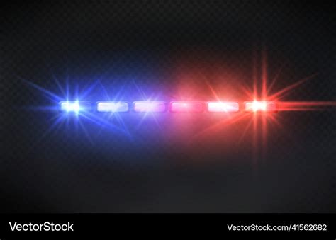 Police siren lights beacon flasher policeman car Vector Image