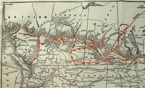 Original 1918 Map of the Grand Trunk Railway System. Railroad RR | #2006359990