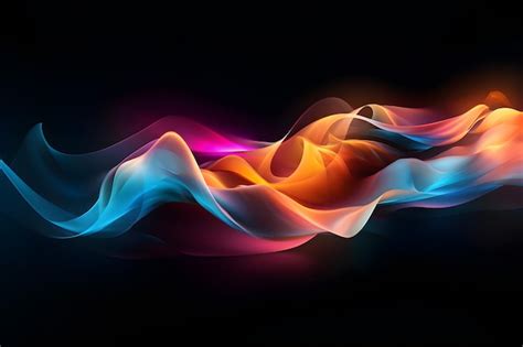 Premium AI Image | Abstract rainbow colorful smoke on black background