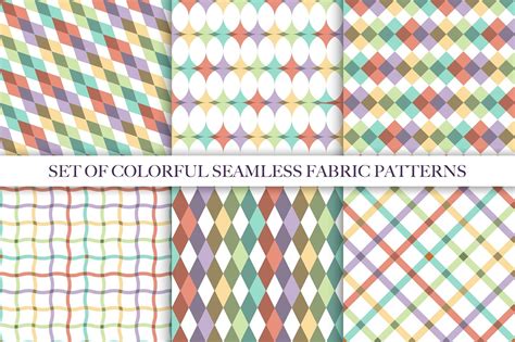 Colorful fabric seamless patterns By ExpressShop | TheHungryJPEG