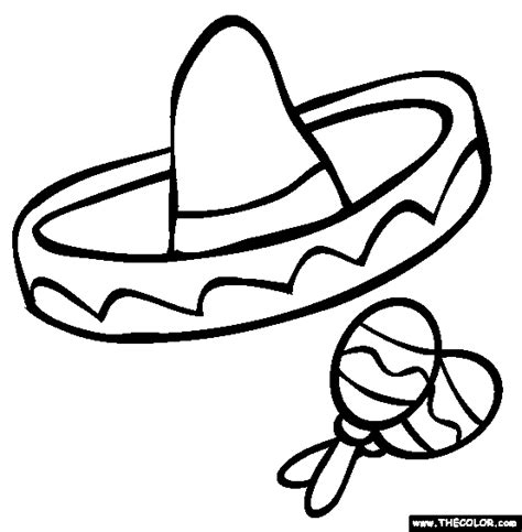 Sombrero Hat Coloring Page - ClipArt Best