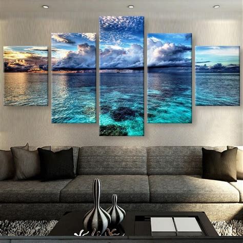 🌊 This state of the art, modern canvas set will be the centerpiece of ...