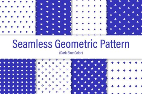 Dark Blue Seamless Geometric Pattern Graphic by CutePik · Creative Fabrica