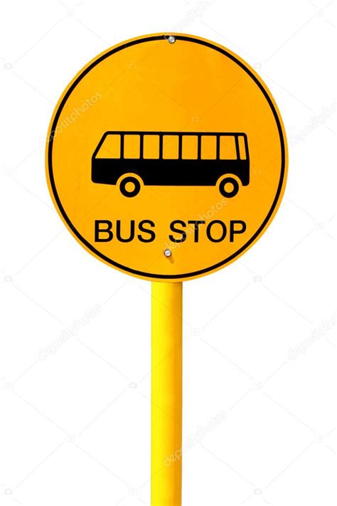 Bus stop sign on white background — Stock Photo © panupong1982 #28984927