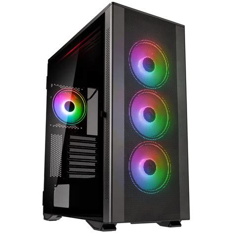 Buy KOLINK Stronghold Prism RGB Black - Gaming PC Case EATX with Mesh Front, Removable Hood ...