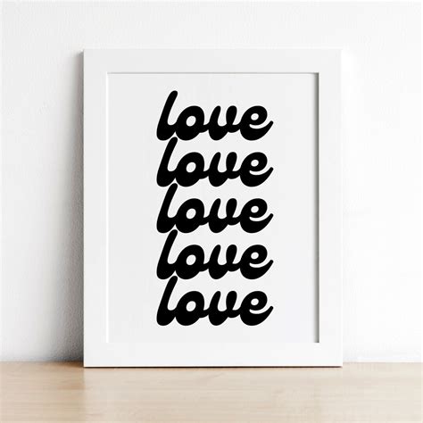 Love Printable Poster Instant Digital Download Printable Wall Art Love Art Love Print Art for ...