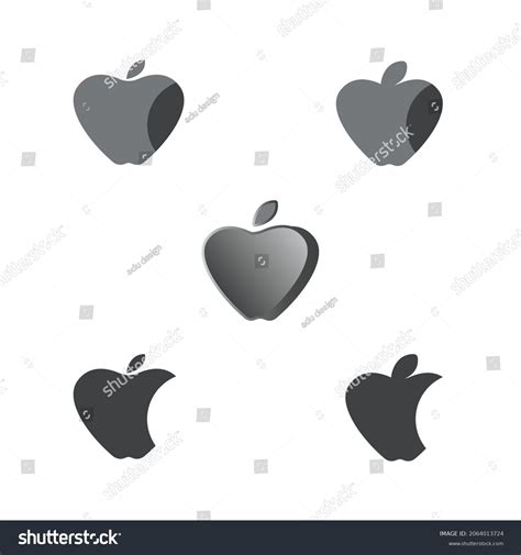 Apple Vector Logo Black Gray Vector Stock Vector (Royalty Free ...