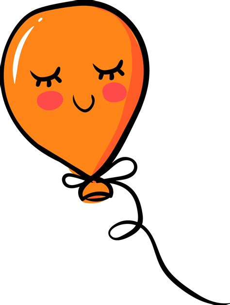 Orange balloon, illustration, vector on white background. 13818717 ...