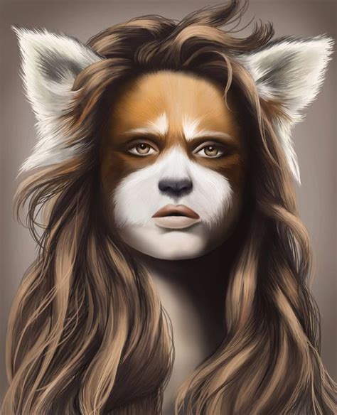 Red Panda Hybrid by ljayb on deviantART: | Hybrid art, Human art, Art