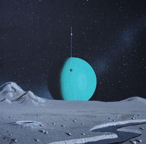 Uranus from Ariel The planet Uranus, as seen from the surface of its moon, Ariel. Uranus is ...