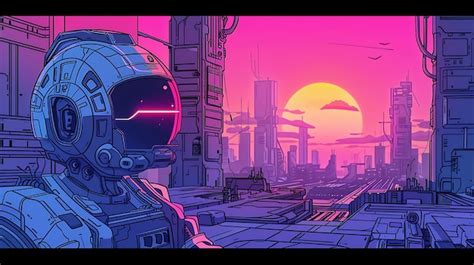 Premium Photo | Astronaut in futuristic city Concept art