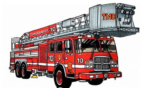 easy drawing fire truck - - Image Search Results | Fire trucks, Fire truck videos, Fire truck ...