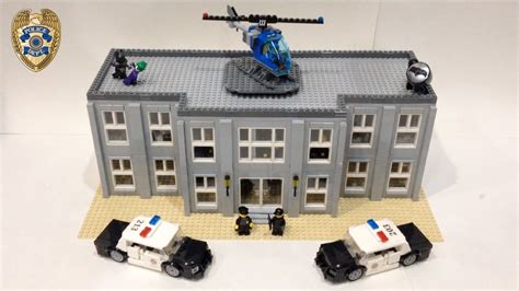 Jangbricks Lego Police Station Moc Brick town police station is a corner modular building built ...