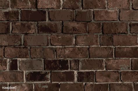 Dark Brown Brick Textured Background Vector