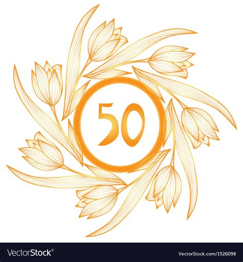 50th anniversary banner Royalty Free Vector Image