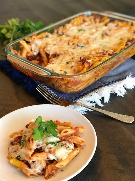 Easy Baked Ziti Casserole With Sweet Italian Sausage