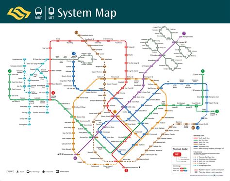 Singapore MRT Train Network Map as of January 2019 | Land Transport Guru