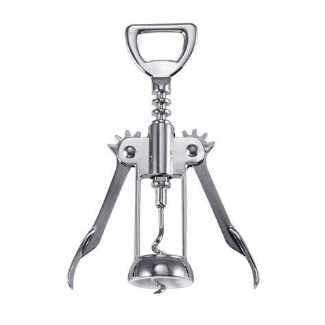 Chrome Plated Winged Wine Bottle Opener Corkscrew Opener (Silver) - Walmart.com - Walmart.com