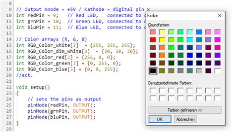 Programino-ide-arduino-rgb-led-color-picker - PROGRAMINO Software for Arduino