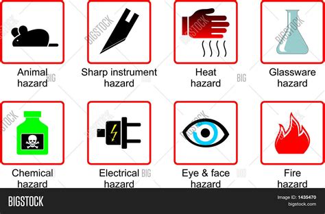 Laboratory Safety Symbols Vector & Photo | Bigstock