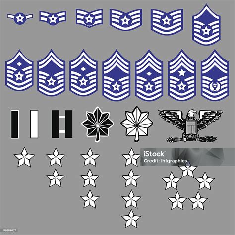 Us Air Force Rank Insignia Stock Illustration - Download Image Now ...