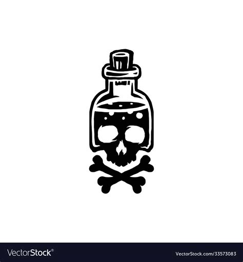 Poison in bottle Royalty Free Vector Image - VectorStock