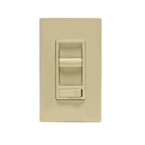 Leviton SureSlide Universal 150-Watt LED and CFL/600-Watt Incandescent Dimmer, Ivory-R61-06674 ...