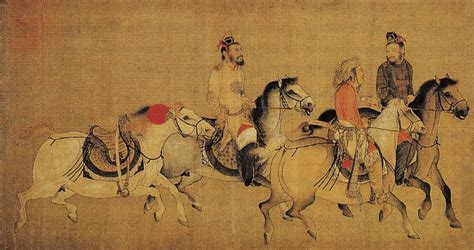 MONGOLS CHINA AND THE SILK ROAD : A court on horses: Khitan painting | Chinese art painting ...