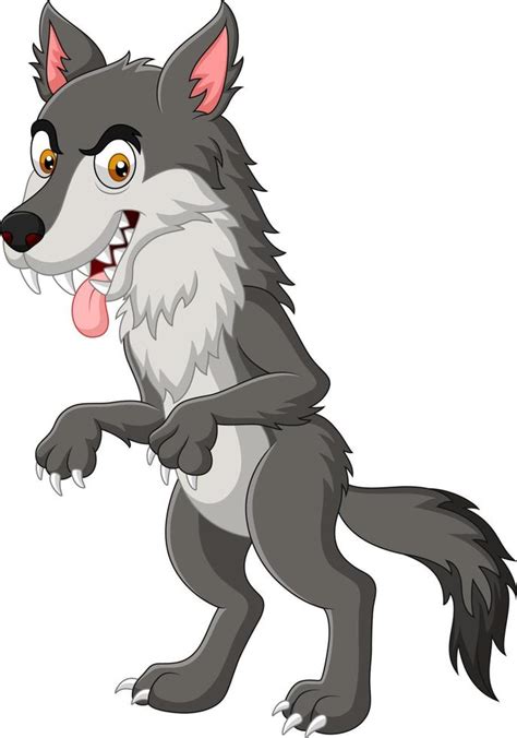 Cartoon angry wolf isolated on white background 8388683 Vector Art at Vecteezy