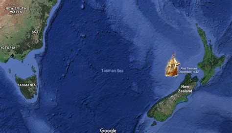 Tasman Sea Map