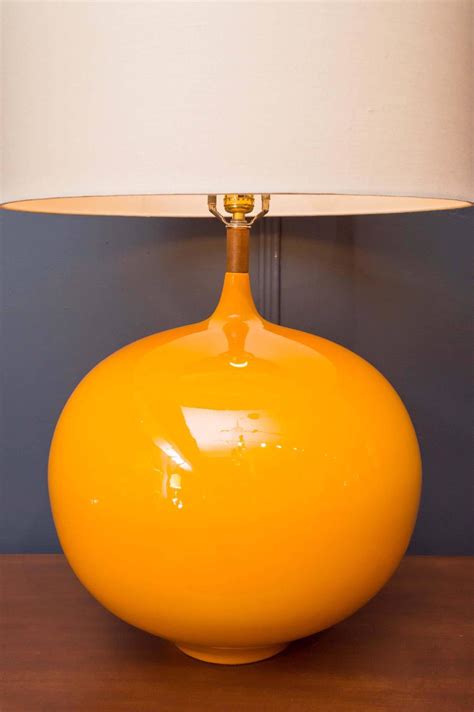 Mid-Century Modern Yellow Lamp at 1stdibs