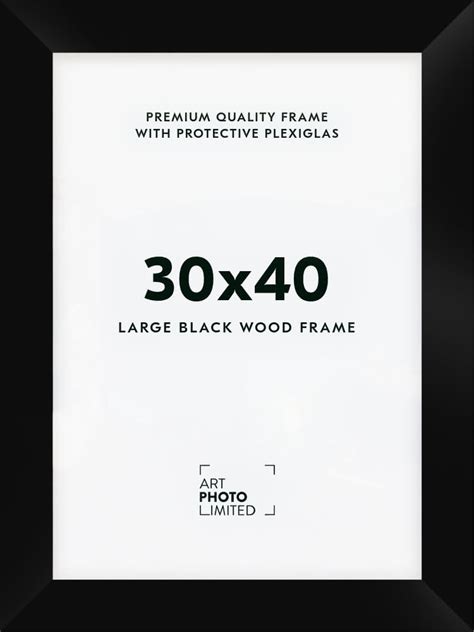 Wide Black Wooden frame 30x40cm - Premium Quality - ArtPhotoLimited