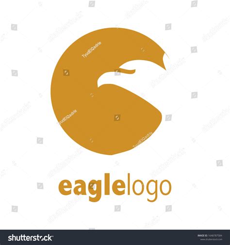 Eagle Logo Vector Illustration White Background Stock Vector (Royalty ...