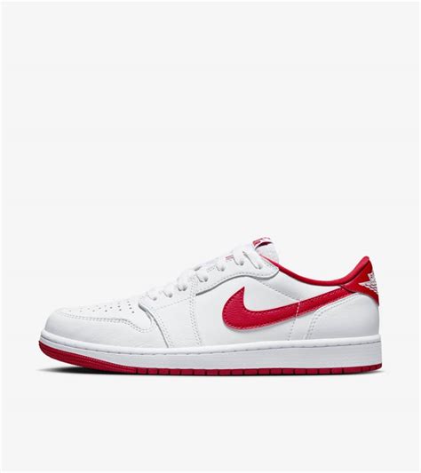 Air Jordan 1 Low OG 'White/Red' (CZ0790-161) release date. Nike SNKRS