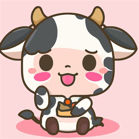 Cute chibi cow kawaii illustration cow farm icon graphic 17047803 Vector Art at Vecteezy