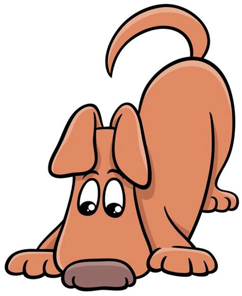 Premium Vector | Funny cartoon sniffing brown dog comic animal character