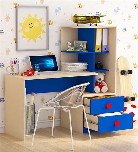 Buy Champion Study Table in Blue Colour - CasaCraft By Pepperfry Online - Kids Study Tables ...