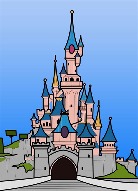 Disney Castle Drawing Step Step at GetDrawings | Free download