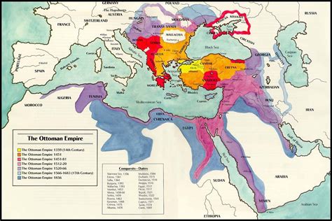 Ottoman Empire Map (At its height & Over time) 2024