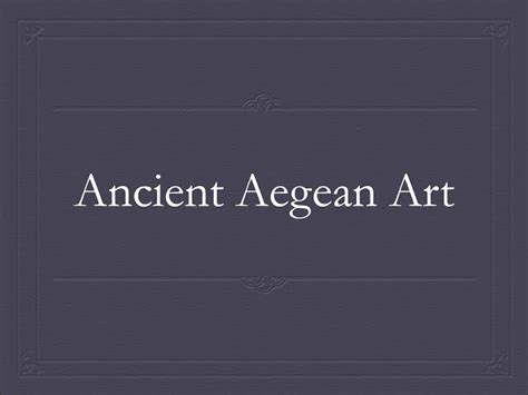 Free Video: Ancient Aegean Art from Dave's Art History Classes | Class Central