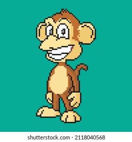 Nft Sweet Monkey Pixel Art Stock Vector (Royalty Free) 2118040568 | Shutterstock