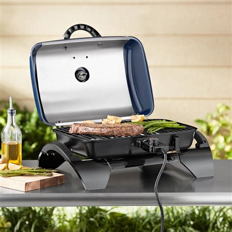 Expert Grill Tabletop Electric Indoor Outdoor BBQ Backyard Patio Barbecue Smoker